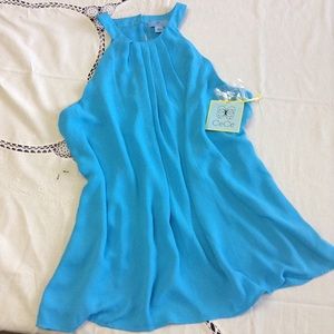 BNWT🌷CeCe Pleated Front Super Flowy Chiffon Top